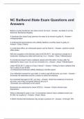 NC Bailbond State Exam Questions and Answers