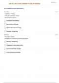 NR-443: | NR 443 RN COMMUNITY HEALTH NURSING  QUESTIONS WITH 100% CORRECT ANSWERS