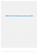 SERE 100.2 Test Questions and Answers 2024