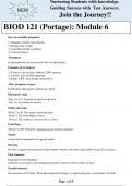 BIOD 121 (Portage): Module 6 Latest Updated A+ Guide Solution