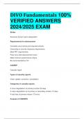 BEST REVIEW DIVO Fundamentals Exam 100% VERIFIED ANSWERS 2024/2025 BUNDLED 