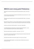 MEDCA exam study guide Phlebotomy  Question And Answer.