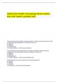   SkillsUSA Health Knowledge Bowl written test with latest updated test.