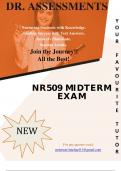 NR509 MIDTERM EXAM EXAM QUESTIONS &ANSWERS GRADED A+