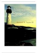 Solution Manual for Introduction to Management Science 11th Edition By Bernard Taylor