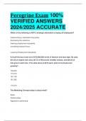 BEST ANSWERS Peregrine Exam 100% VERIFIED ANSWERS  2024/2025 ACCURATE