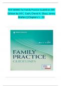 TEST BANKS For Family Practice Guidelines, 6th Edition by Jill C. Cash; Cheryl A. Glass, Verified Chapters 1 - 23, Complete Newest Version