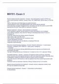 MH701- Exam 3 Questions and Answers