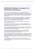 NCSU MIE 305 Exam 1 (Chapters 1-3) Questions and Answers 100% correct