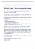 MIE305 Exam 2 Questions and Answers 2024 / Graded A