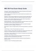 MIE 305 Final Exam Study Guide Questions with correct Answers