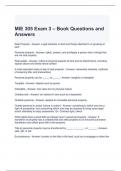 MIE 305 Exam 3 – Book Questions and Answers 2024 /Graded A