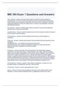 MIE 305 Exam 1 Questions and Answers/ Graded A