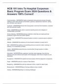 HCB 101 Intro To Hospital Corpsman Basic Program Exam 2024 Questions & Answers 100% Correct!