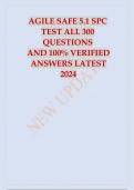 AGILE SAFE 5.1 SPC TEST ALL 300 QUESTIONS WITH VERIFIED CORRECT ANSWERS