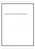 NURSING RN NUR104 Final exam study guide 2024