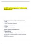   NCLE Prep Exam questions and answers latest top score.