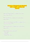 Dynatrace Managed Exam Questions with Complete solutions and Answers