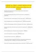 SURGICAL FIRST ASSIST BOOK EXAM STUDY GUIDE: Orthopedics| Questions & Answers