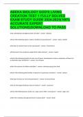 ABEKA BIOLOGY GOD'S LIVING CREATION TEST 1 FULLY SOLVED EXAM STUDY GUIDE 2024-