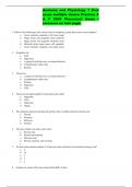 Anatomy and Physiology 1 final exam multiple choice Practice A & P 2024 Placement Exam I (answers on last page)