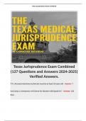 Texas Jurisprudence Exam Combined (137 Questions and Answers 2024-2025) Verified Answers.