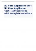 NJ Core Applicator Test NJ Core Applicator Test| 190 questions| with complete solutions                                        Applicators of all pesticides or their supervisors must have state certification.T/F - CORRECT ANSWER-True    Pesticide applicat