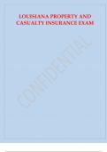 LOUISIANA PROPERTY AND CASUALTY INSURANCE EXAM