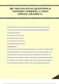 JBL TRAUMA EXAM | QUESTIONS &  ANSWERS (VERIFIED) | LATEST  UPDATE | GRADED A+