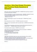 Hondros- Ohio Real Estate Principles and Practices Study Questions & Solutions   When may a person use the term REALTOR? - ANSWER after becoming a member of the National 