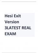 Hesi Exit Version 3LATEST REAL EXAM    