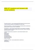   MSN 571 questions and answers with correct solutions.