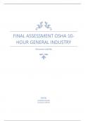 Final Assessment OSHA 10-Hour General Industry