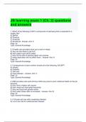 JB learning exam 1 (Ch. 2) questions and answers 2024 / graded a