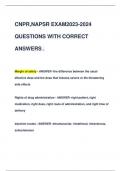 CNPR,NAPSR EXAM2023-2024  QUESTIONS WITH CORRECT  ANSWERS 