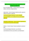 abnormal psych final exam (questions and answers graded-A+)