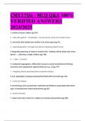 BEST ANSWERS CMY3706 - MCQ Q&A 100%  VERIFIED ANSWERS  2024/2025