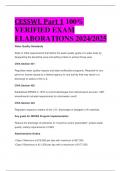 PERFECT SCORES !!! CESSWI, Part 1 100%  VERIFIED EXAM  ELABORATIONS 2024/2025