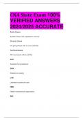 ACCURATE CNA State Exam 100%  VERIFIED ANSWERS  2024/2025 ACCURATE