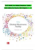 TEST BANK For Global Business Today, 12th Edition By Charles Hill, Verified Chapters 1 - 17, Complete Newest Version