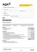 2023 AQA AS BUSINESS 7131/2 Paper 2 Business 2 Question Paper & Mark scheme (Merged) June 2023 [VERIFIED]