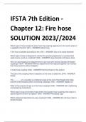 IFSTA 7th Edition - Chapter 12: Fire hose SOLUTION 2023//2024