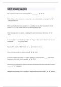 CET 51 study guide questions And Answers