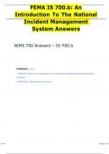 FEMA IS 700.b: An Introduction To The National Incident Management System Answers