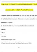 QMB 3200 Final Exam Test Questions and Answers (2024 / 2025) (Verified Answers)