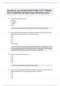 Wonderlic test EXAM QUESTIONS 379 TERMS WITH VERIFIED DEFINITIONS UPDATED 2024