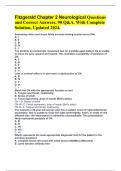 Fitzgerald Chapter 2 Neurological Questions and Correct Answers, 90 Q&A. With Complete Solution, Updated 2024.