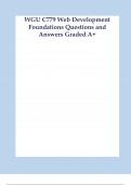 WGU C779 Web Development Foundations Questions and Answers Graded.WGU C779 Web Development Foundations Questions and Answers Graded.WGU C779 Web Development Foundations 