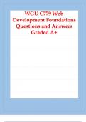 WGU C779 Web Development Foundations Questions and Answers Graded A WGU C779 Web Development