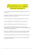 AINS 21 Segment A (ch 1-3) EXAM QUESTIONS WITH ALL CORRECT ANSWERS | GRADED A+
